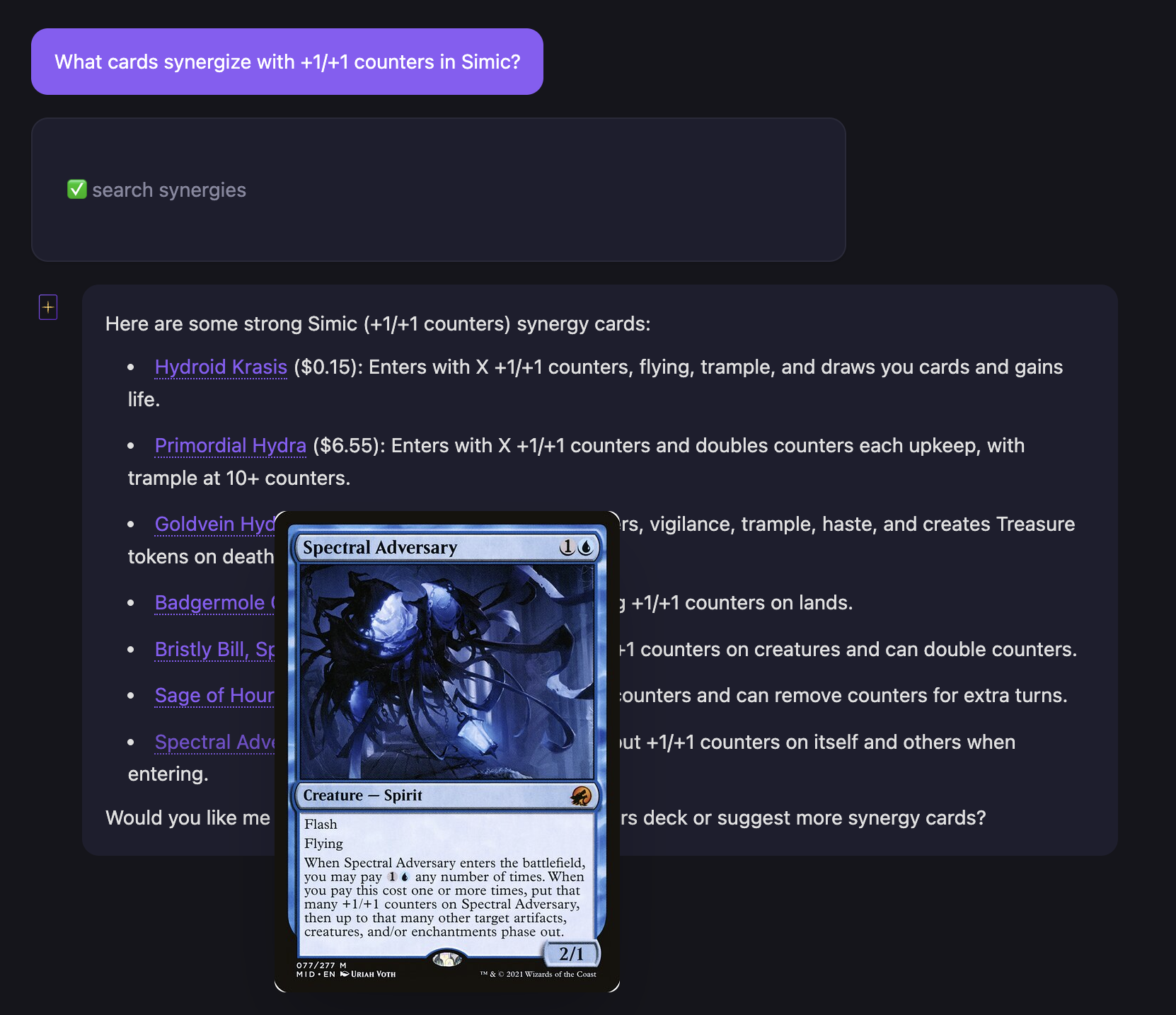 Real synergy data, not guesses
